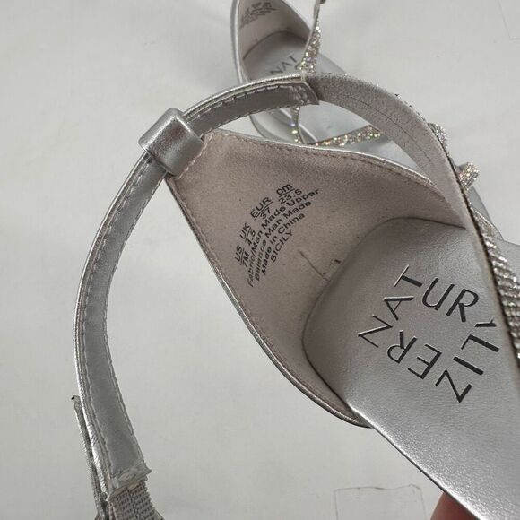 NWOT Naturalizer Sicily Women's Buckle Strappy Sandals Silver Size 7 - Picture 10 of 10